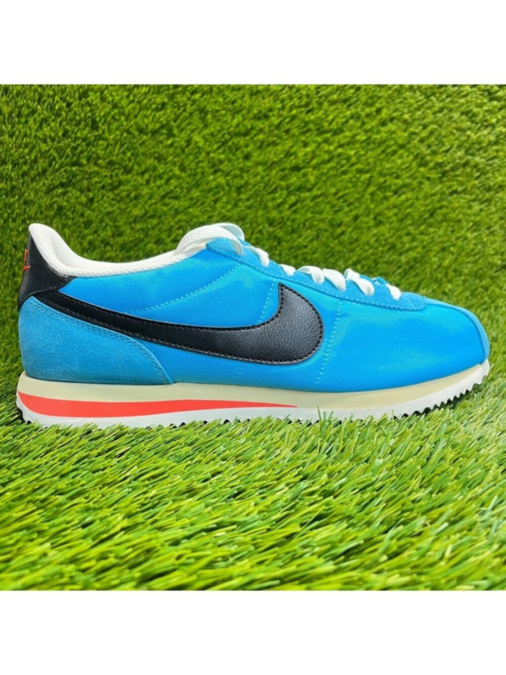 Nike Cortez Textile Mens Size 9 Blue Black Red Athletic Running Shoes Sneakers